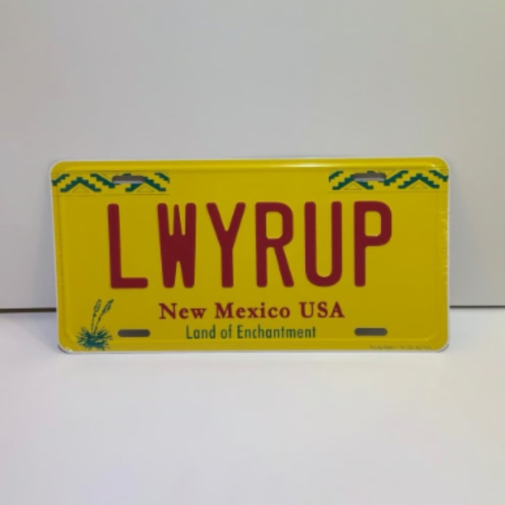 Breaking Bad | Better Call Saul Goodman | LWYRUP | STAMPED Prop License Plate